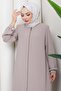 Pleated Back Ferace Beige Hm2906 - 5