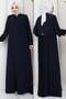 Pleated Back Ferace Navy Blue Hm2906