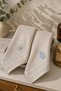 Special Embroidered Pique Towel Set for Mother's Day - 100% Cotton 2-Piece Waffle Textured Towel 50X90 cm - 2