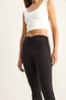 Women's Black High Waist Drawstring Detailed Spanish Leggings Ot261055 60286199 - 5