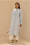 Hakim Collar Long Tunic Ice Blue - 5