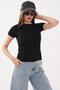 Women's Green Crew Neck T-Shirt 260478 - 3