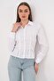 Women's Long Sleeve Shirt with Gathered Front Detail 260493 -
