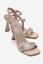 Women's Bow Tie Stone Heeled Sandals Ten Zra