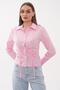 Women's Long Sleeve Shirt with Gathered Front Detail 260493 -