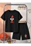 Şaşkin Horoz Printed Top and Shorts/T-Shirt Two-Piece Summer Children's Set