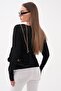 Women's Drawstring Detailed V-Neck Transparent Blouse 260486 - - 5