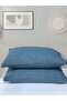 100% Cotton 4 Layer Muslin Sea Blue Color 2 Pieces Pillowcases 50X70 cm - 2