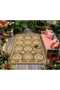 Sdt Green Vintage Floral Patterned Carpet Woven Base Decorative Carpet Sdt801 - 2