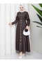 Button Detailed Denim Jeans Hijab Dress Rc6037