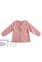 Collar Stoned Ribbon Muslin Fabric Baby Collar Girls' Shirt - 2