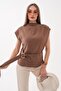Women's Belted Sleeveless Blouse 260497 - 2