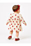 Heart Patterned Bowknot Baby Girl Dress & Bandana Set - 4