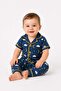 Children/Baby Unisex Shiny Moon Star Cloud Patterned Short Sleeve Pajama Set Summer 6-24 Months 3-6 Years - 4