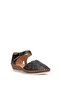 26By67.26019C Women's Genuine Leather Flat Sandals Black - 3
