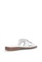 Elit Zyn4106 Women's Genuine Leather Flat Slippers White - 5