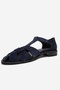 Dexara Navy Blue Suede Genuine Leather Women's Sandals - 6