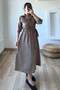 Mink Elastic Waist Modal Fabric Shirt Dress - 2