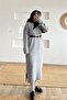 Gray Soft Textured Knitwear Dress - 2