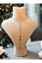 Colorful Stone Steel Y Necklace - Silver - 3