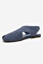 Monaro Denim Blue Suede Genuine Leather Women's Sandals - 6