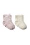 Bowknot Combed Cotton Socks 2-Pack 10149 Lilac