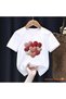 Little Hearts Knitted Printed 100% Children's Unisex T-Shirt 5 6 -7 8-9 10 -11 12 Years Old