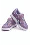 Girl's Shiny Glittery Sports Shoes with Single Strap, Velcro, Tassel Detail and Patterned Casual Sneaker - 3