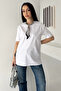 Women's Scarf Detailed T-Shirt – Short Sleeve Stylish Basic