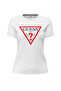 Women's White Logo Printed T-Shirt Ss Cn Original Tee Cotton Short Sleeve Basic T-Shirt - 7