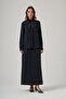 1050 Suit with Stone-Detail Collar and Skirt, Black - 2
