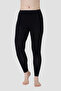 Women's Black Cotton Lycra Long Tights - 2