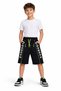 Boy's Changer Shorts with Text Pattern and Zipper Pocket, Navy Blue Color, Combed Cotton Shorts