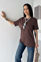Women's Scarf Detailed T-Shirt – Short Sleeve Stylish Basic - 6