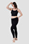Women's Black Cotton Lycra Long Tights - 3