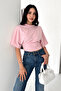 Women's Crop Blouse – Stylish Short Sleeve Top with Ruffle Detail - 4