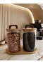 1000 ml Glass Vacuum Jar with Acacia Lid and Bamboo Base, 2-Pack - 5