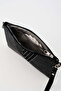 Women's V Silver Stone Suede Portfolio Handbag and Clutch Bag with Ankle Strap and Chain Strap - 2