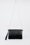 Women's City Silhouette Silver Stone Suede Portfolio Handbag and Clutch Bag with Ankle Strap and Chain Strap - 4