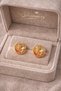 Orange Vintage Earrings with Floral Motifs - Organic Form - 4
