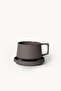 Lumière Dark Brown Coffee Cup – Limoges French Porcelain, 200 ml - 4