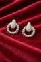 Royal Twist Stone Earrings (Silver Color)