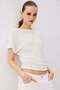 Batwing-sleeved jersey top