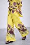Italian Floral Patterned Linen Set 7 Colors – Relaxed Fit Elastic Pants Women's Combination - 4