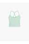 Cross-Strapped Sleeveless Sports Bra with Back Detail - 3