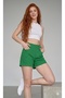 Elastic Waist Mini Shorts Denim Without Lycra Elastic Waist