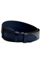 4.5 Cm. Sports Model Genuine Leather Belt with Stitched Edges for Men Navy Blue - 2