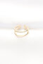 Gold Rk Adjustable Ring with 2-Layered Waterway Design - 2