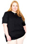 Mode XL Real Big Size Women's T-Shirt Lycra Combed Cotton 20149 Black - 3