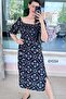 Madonna Collar Gipeli Viscose Dress 6Y034